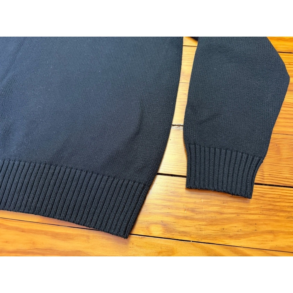 Polo Ralph Lauren Mens XL Black Cotton Crewneck Knit Sweater Purple‎ Pony Logo - Picture 11 of 13